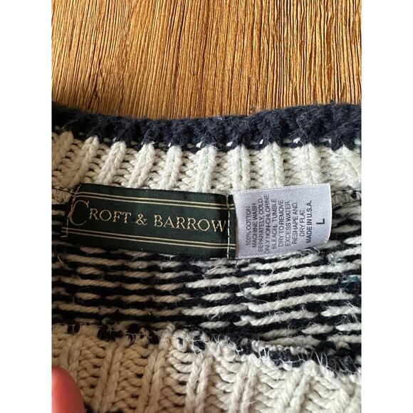 Croft & Barrow Winter Patterned Cosby Sweater Men's Size Large - Picture 2 of 4